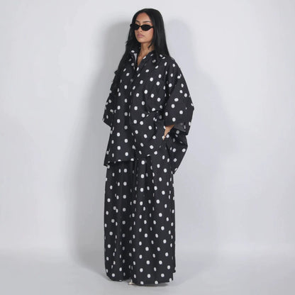 Retro Polka Dot Shirt and Pants Set