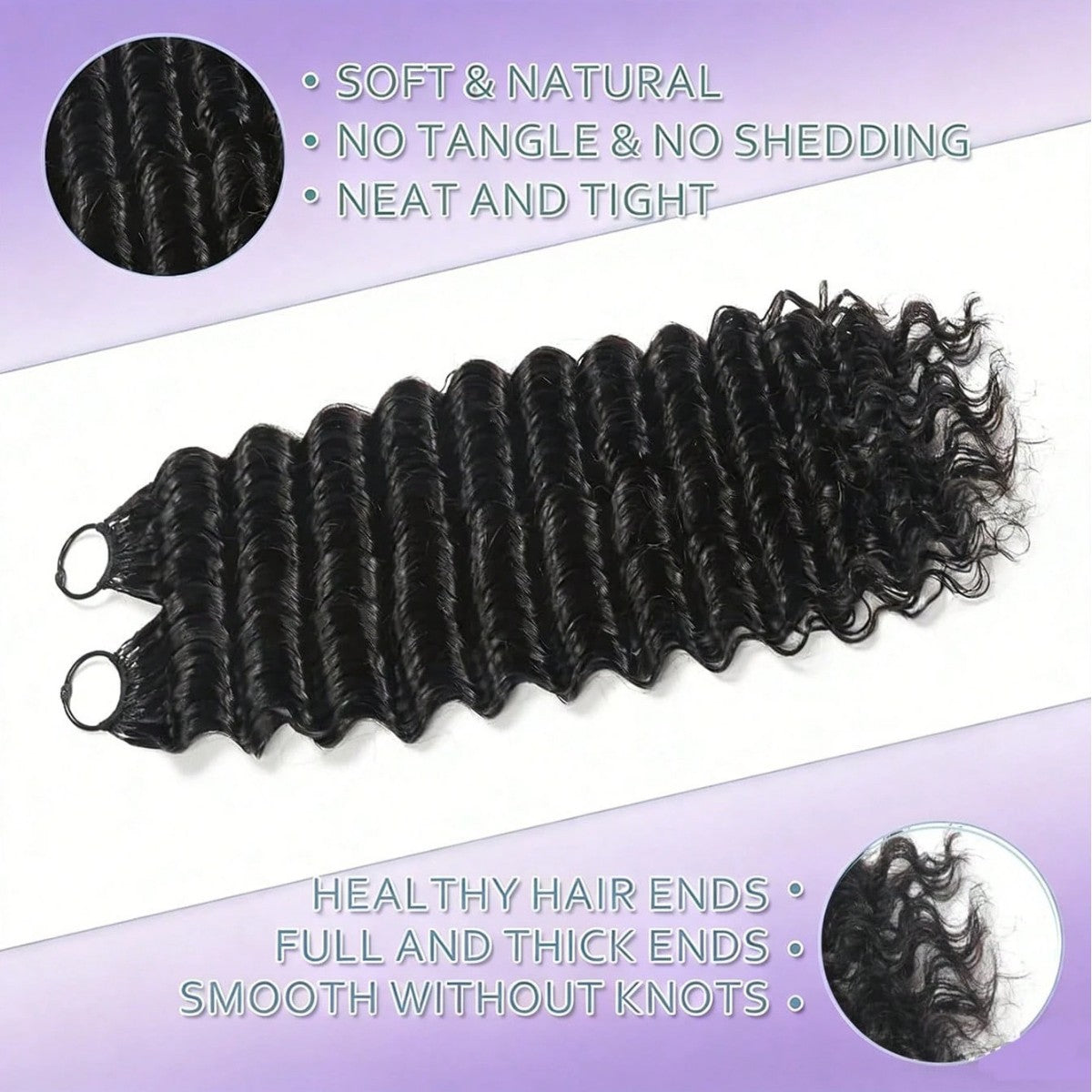 Feather Crochet Human Hair Braiding Extensions
