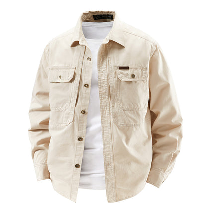 Pure Cotton Multi-Pocket Work Jacket