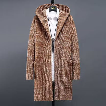 Mens Hooded Knit Cardigan