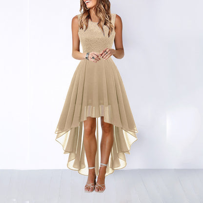 Lace Hollow-Out Chiffon Dress