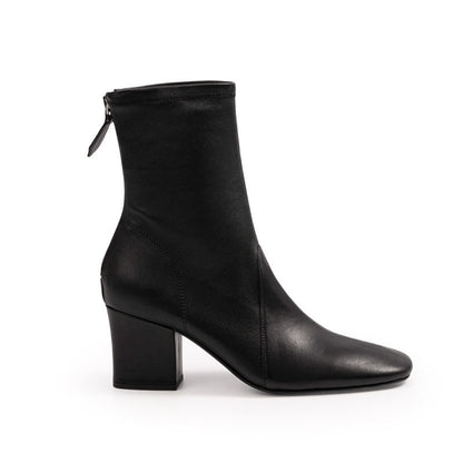 Women's Chunky Heel Knight Boots with Gold Buckle