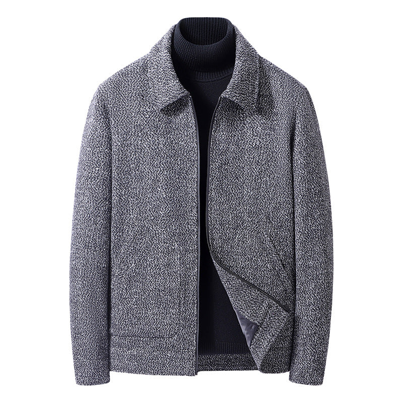 Casual Woolen Business Overcoat, Thickened and Warm Clothing