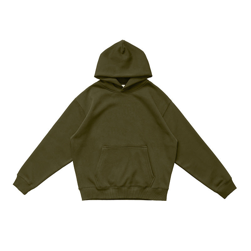 Thick-fabric hooded sweatshirt