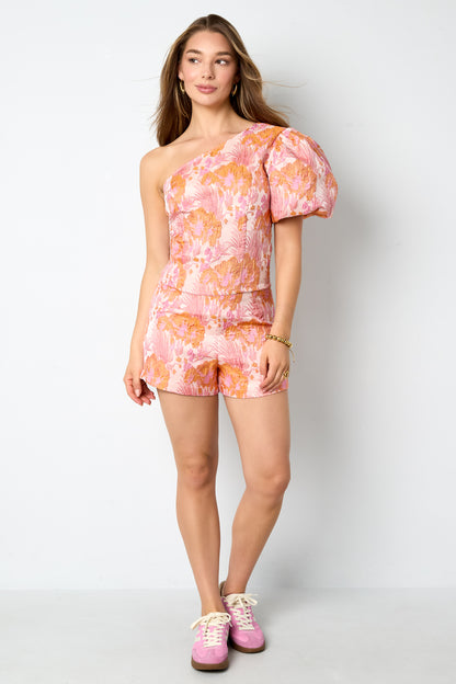 Tops met korte mouwen Bloemenprint Elegant Lente/Zomer