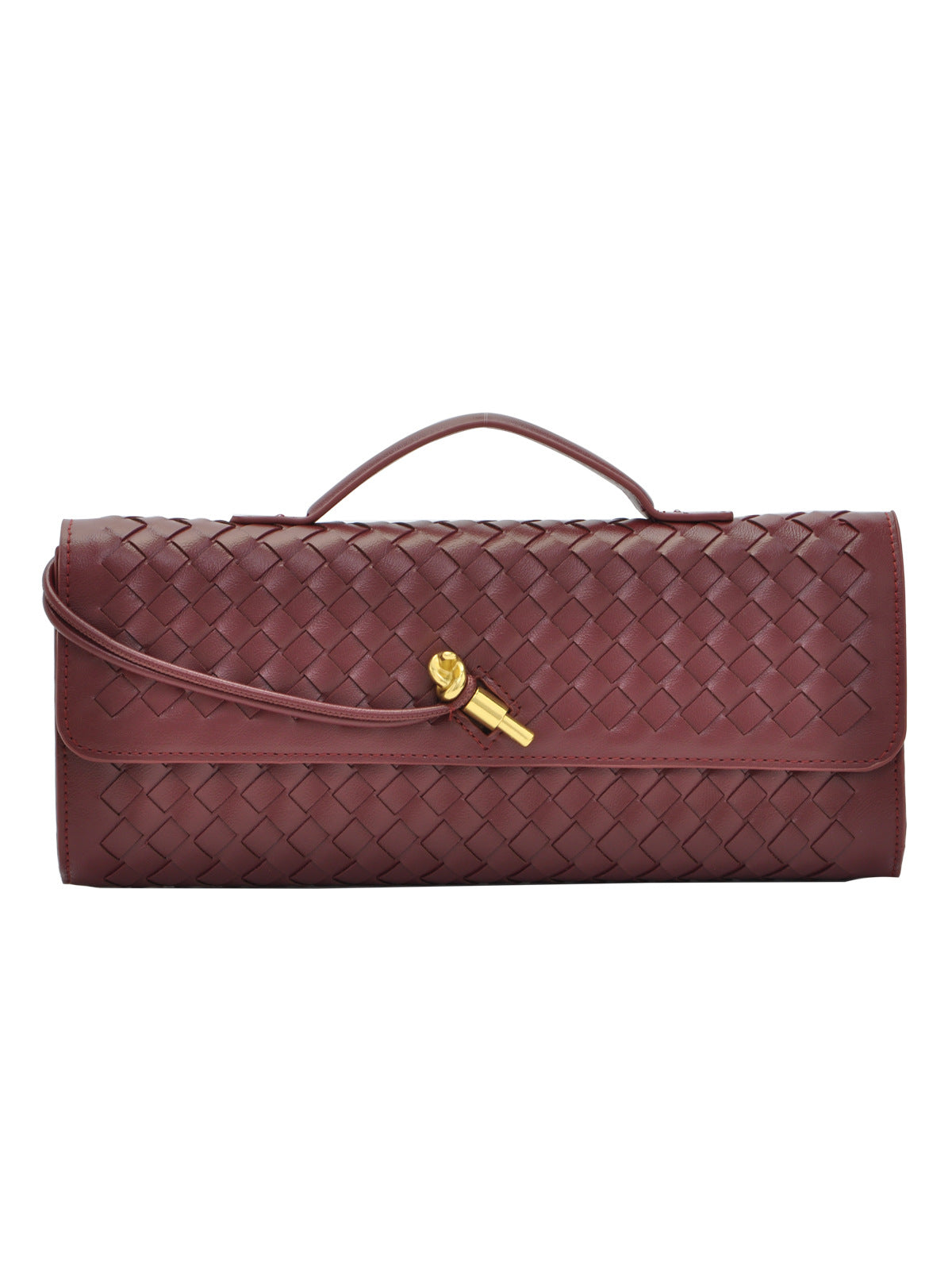 Soft Handmade Woven PU Leather Organ Crossbody Bag