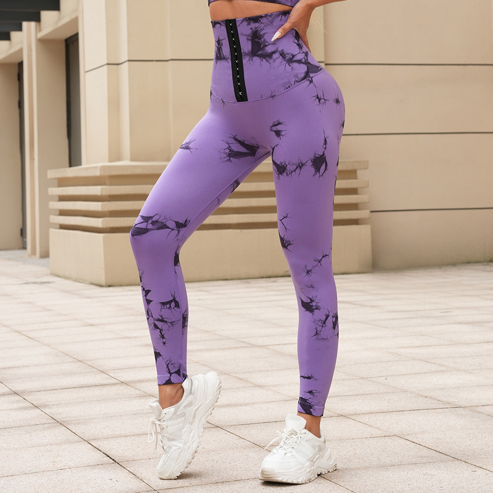 High Waist Tie-Dye Seamless Yoga Pants