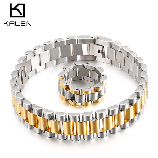 Punk Style Bracelet and Ring Set