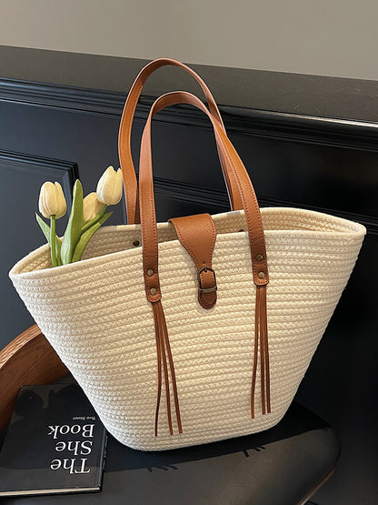 Casual Woven Tote Bag for Women