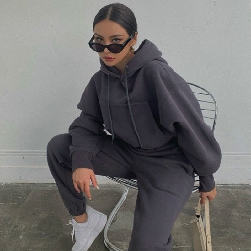 Women's Casual Sweatshirt Jacket and Pants Set
