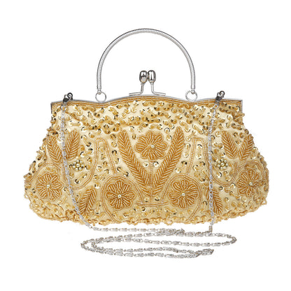 Elegant Chinese Retro Beaded Handbag for Women