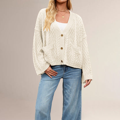 Womens Loose Knitted Cardigan