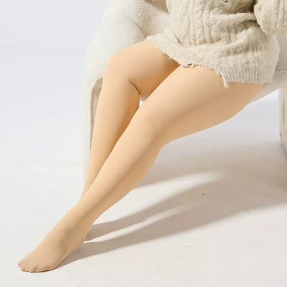 Doorzichtige legging met fleecevoering