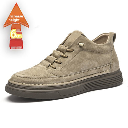 Men's Retro Suede Height Increasing Casual Board Shoes