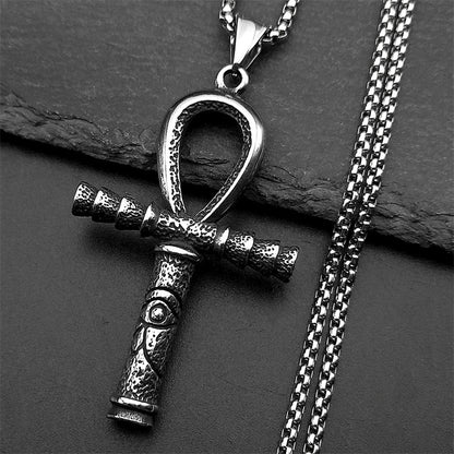 Pendant Necklace Retro Titanium Steel Scepter Men's Necklace Pendant