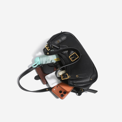 Retro Cowhide Saddle Shoulder Bag