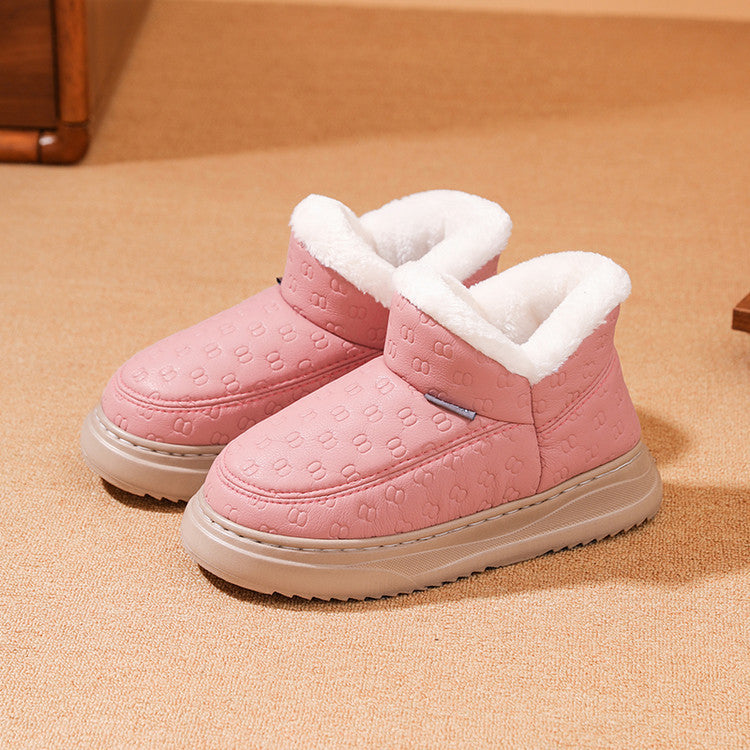 Waterproof Non-Slip Warm High-Top Home Slippers