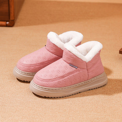 Waterproof Non-Slip Warm High-Top Home Slippers
