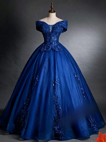 Elegant One-Shoulder Evening Dress with Puffy Skirt
