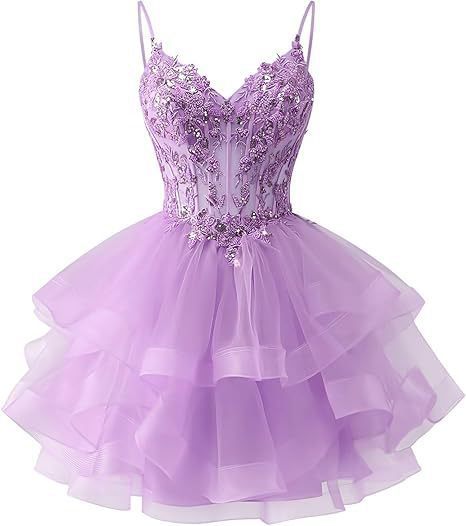 Spaghetti Strap Beaded Sequined Puffy Evening Dress