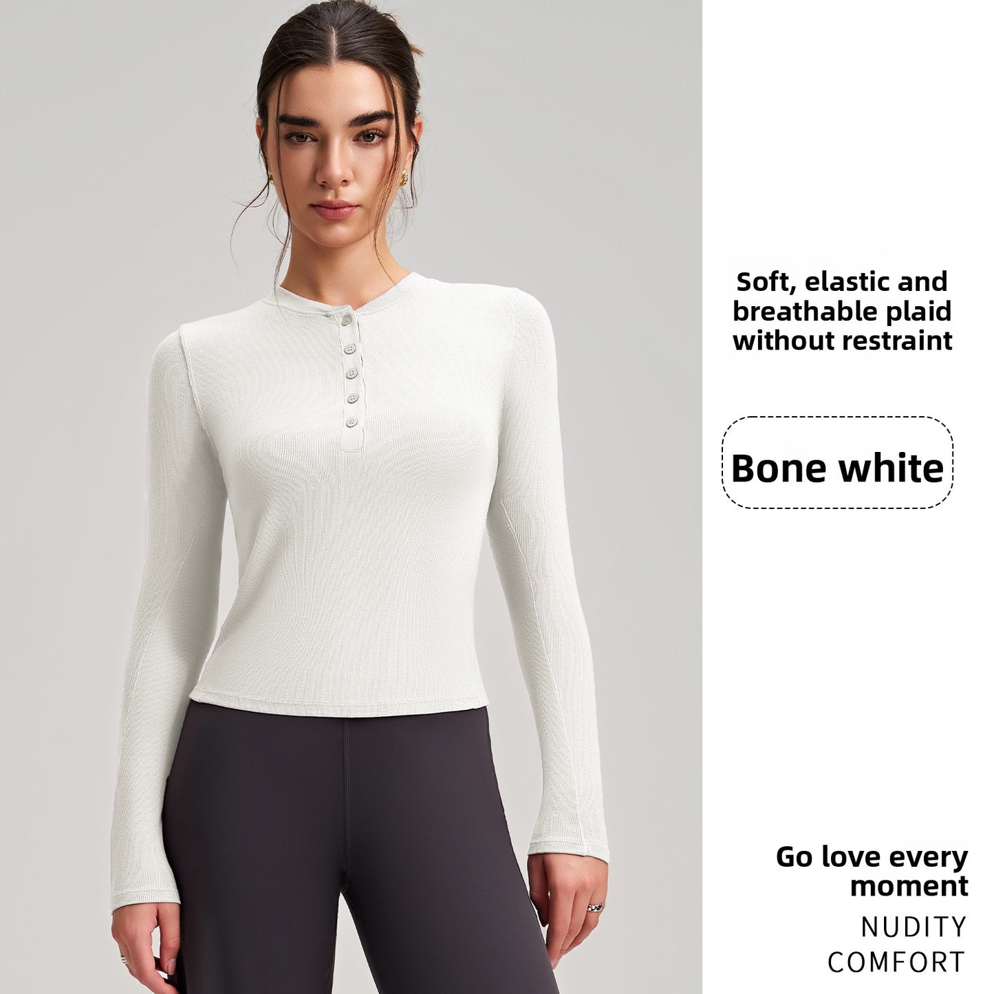 Womens Long Sleeve Yoga Top Fitness Shirt