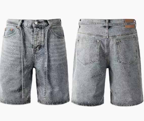 Rhinestone Embellished Denim Jeans with Matching Belt