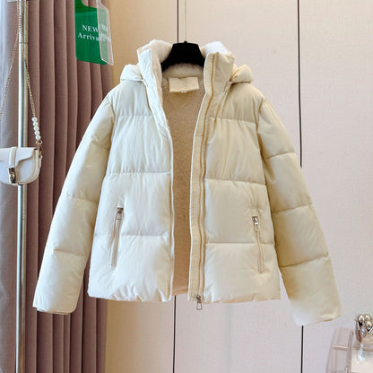 Womens Winter Hooded Short Puffer Jacket