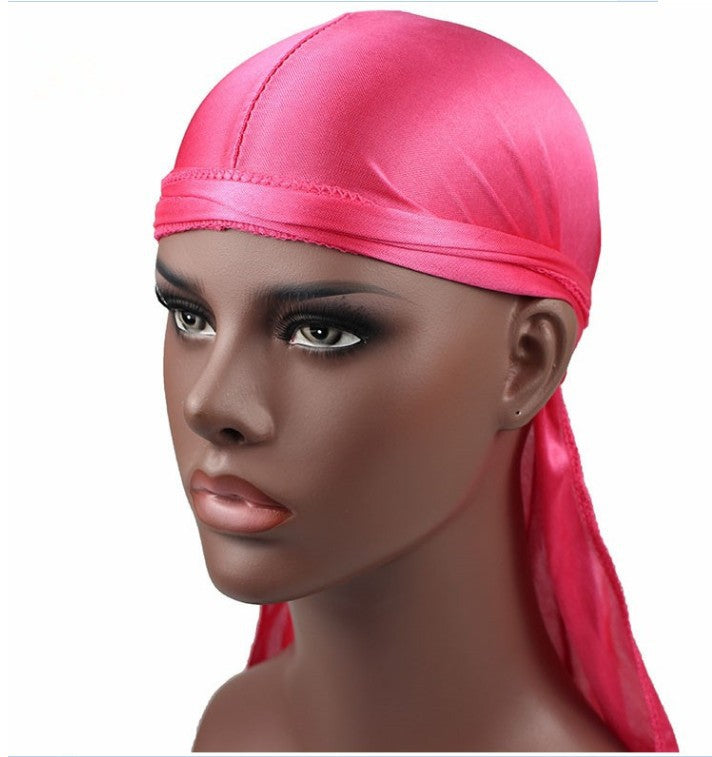 Silk satin long braided hair pirate hat