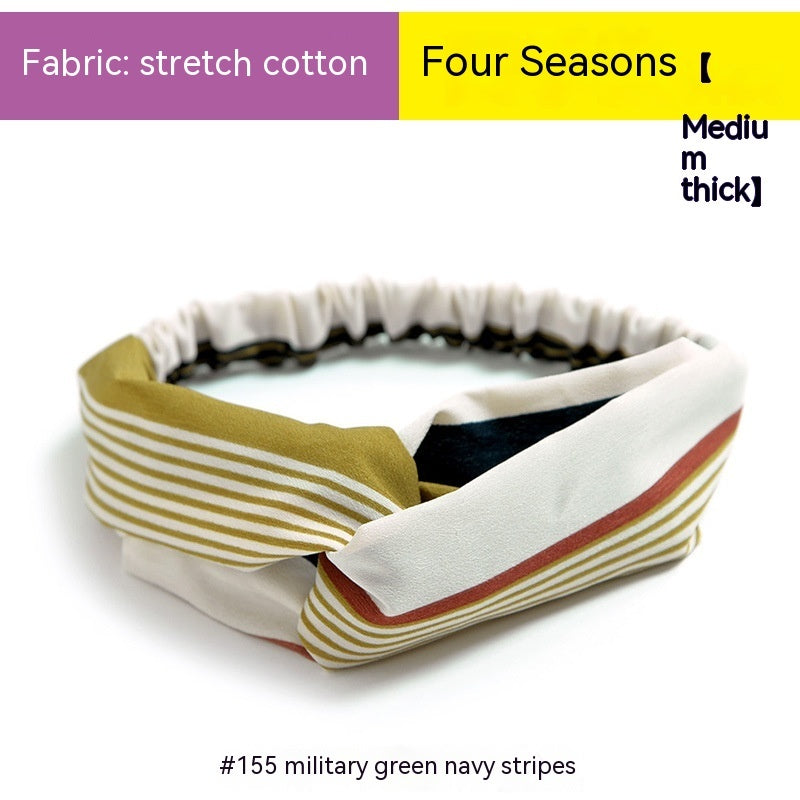 Elastische gekruiste chiffon hoofdband in Boheemse stijl