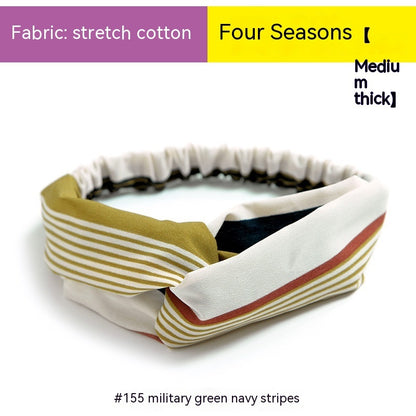 Elastische gekruiste chiffon hoofdband in Boheemse stijl