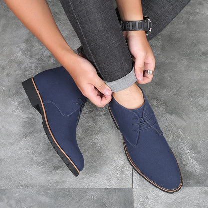 Mens Pointed Toe Leather Martin Boots