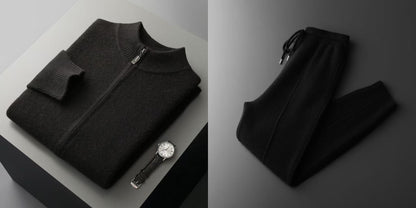 Men's knitted sweater coat