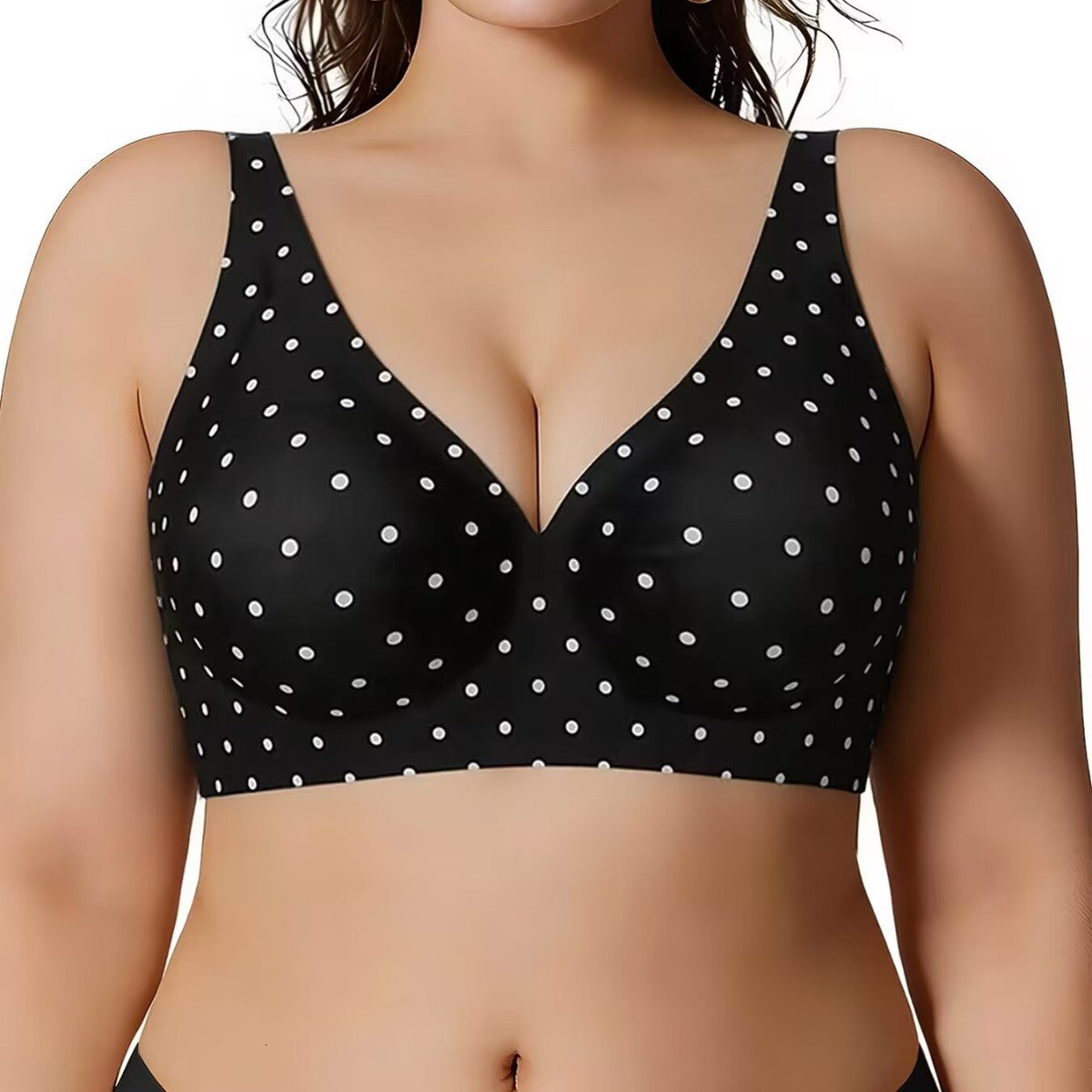 Supportive seamless breathable invisible bra