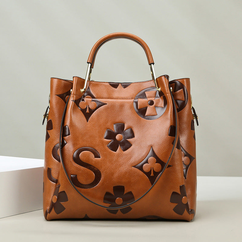 Retro Bucket Bag for Women