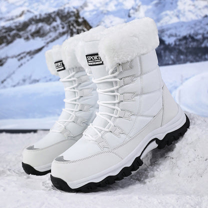Unisex Warm Fur Lined Flat Snow Boots