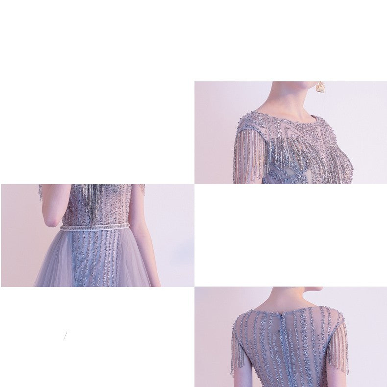 Zware luxe beroemdheid lange avondjurk Europees