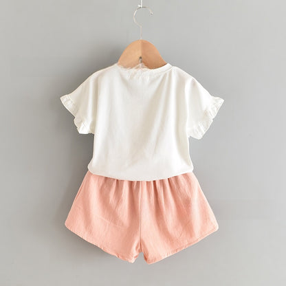 Meisjes katoenen T-shirt en shorts set