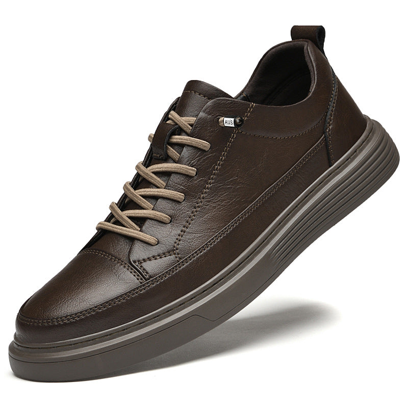 Men's Cowhide Leather Casual Slip-On Shoes