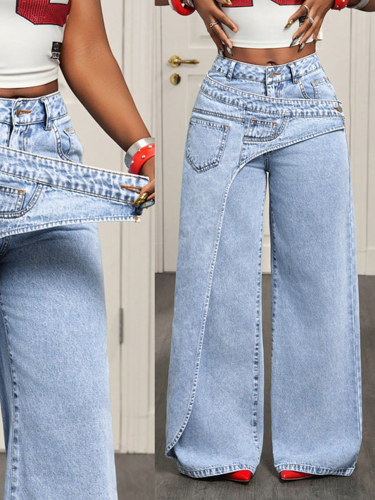 All-match Casual Irregular Women's Wide-leg Pants