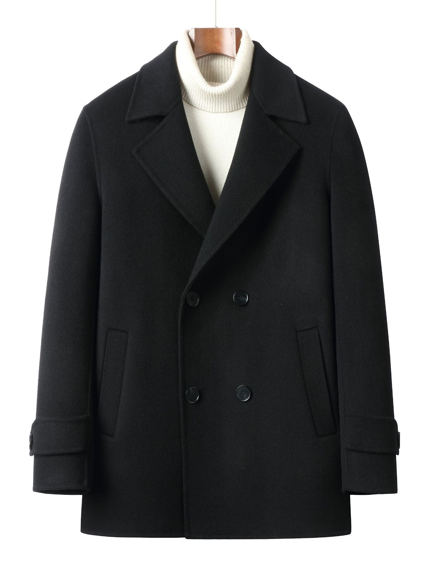 Mens Reversible Wool Coat