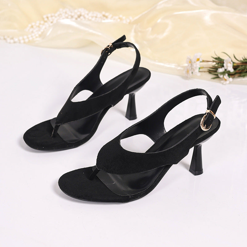 Womens High-Heeled Buckle Stiletto Sandals