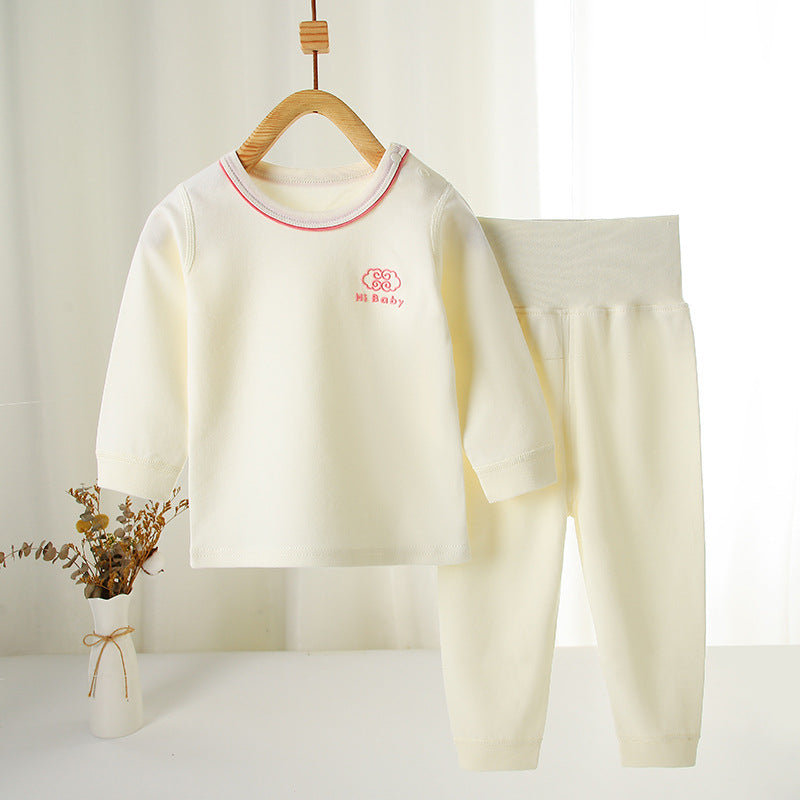 Childrens Cotton Pajama Set Long Sleeve Two-Piece