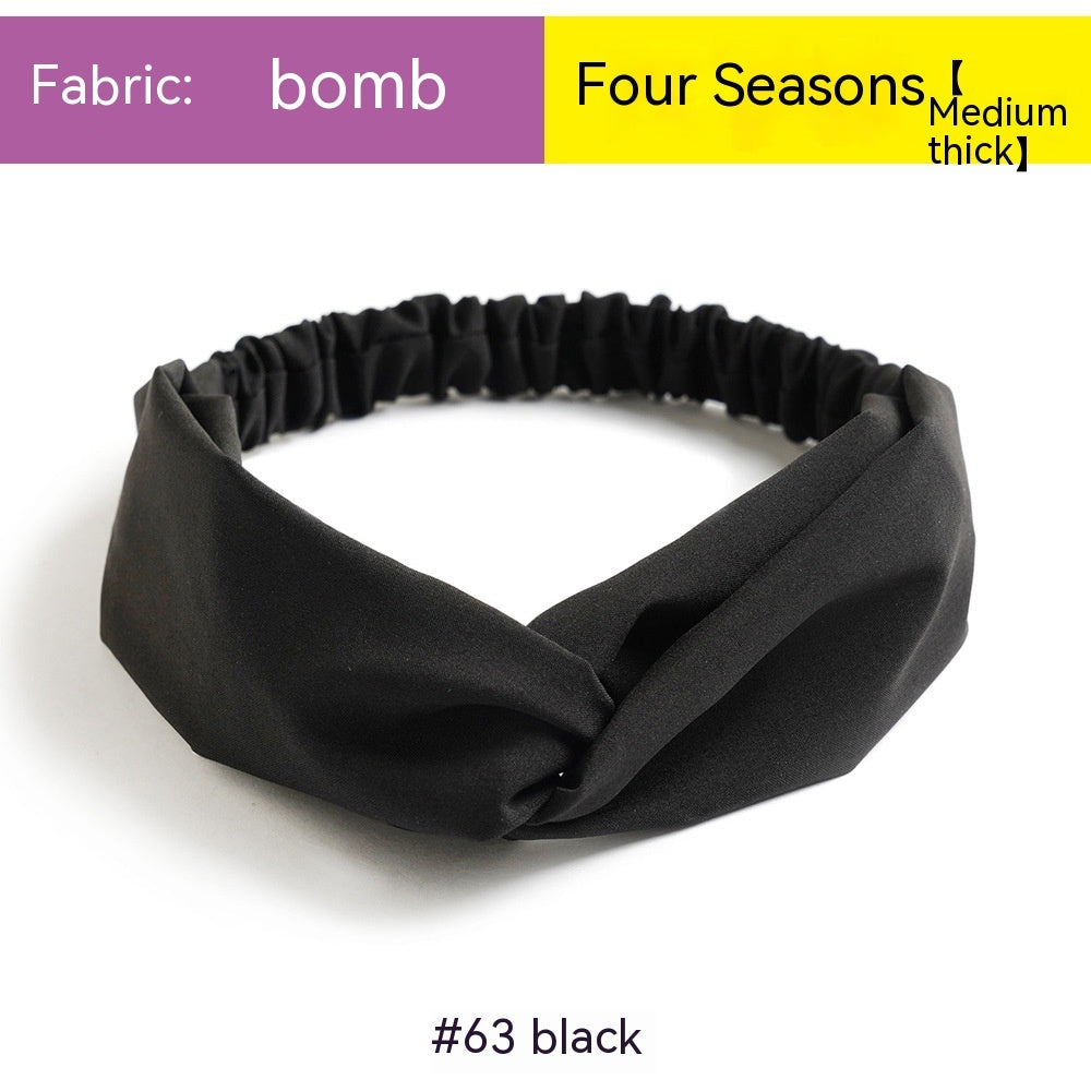 Elastische gekruiste chiffon hoofdband in Boheemse stijl