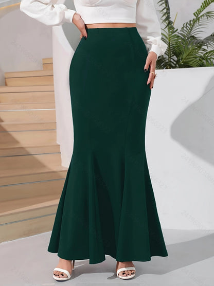 Elegante Visstaart Maxi-rok
