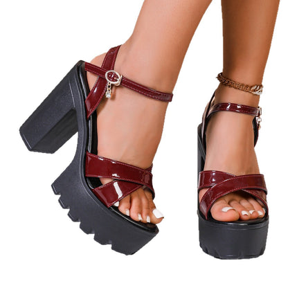 Women's buckle sandals