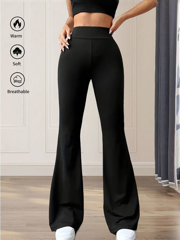 Womens High Waisted Micro Flare Pants