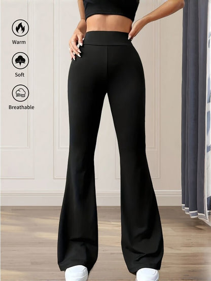 Womens High Waisted Micro Flare Pants