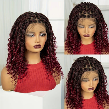 Gevlochten fly full lace synthetische wig