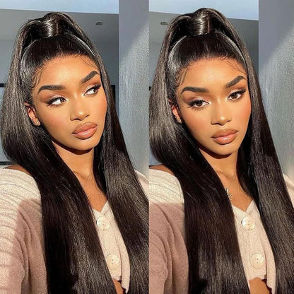 13x6 Glueless Lace Front Wig Natural Hairline Synthetic Hair