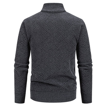 Mens Fleece Lined Knit Cardigan